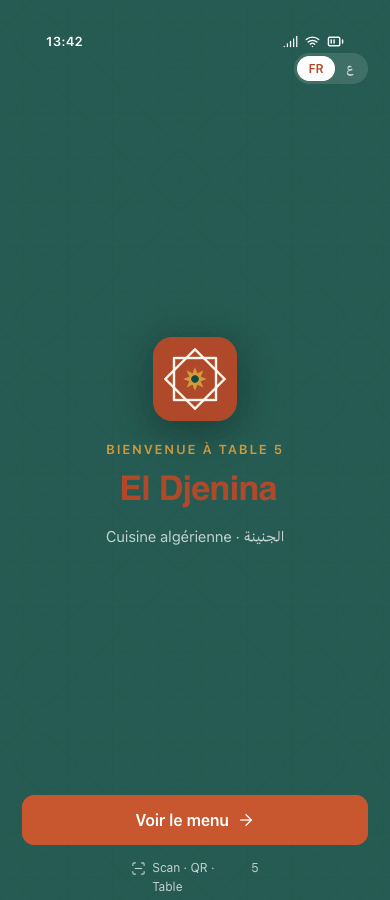 Accueil convive RIMAY — scan QR à la table